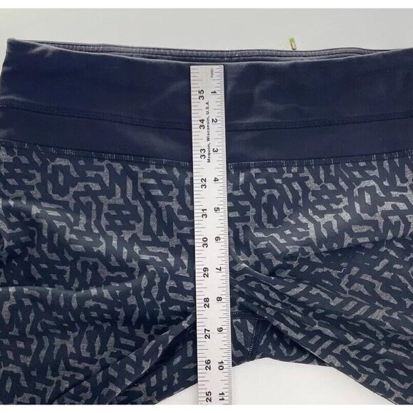 Lululemon Run Inspire Crop II Block It Pocket Luxtreme Heathered Net Pot Black 6 - Picture 9 of 13